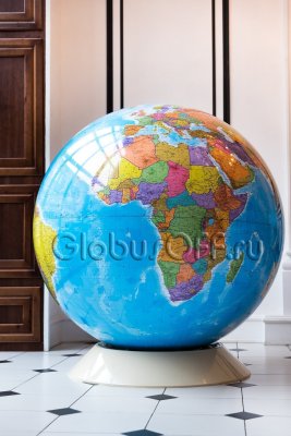 Глобус большой политический d=130 см на пластиковой подставке, английский язык