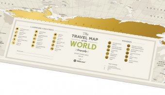 Скретч-карта мира Geograghy World Travel Map 