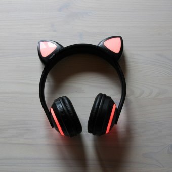 Светящиеся наушники "Ушки кошки" с подсветкой и Bluetooth