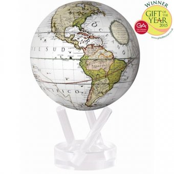 Глобус ретро Mova Globe Terra Incognitta d=12, белый