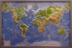 Карта мира рельефная физическая, арт. К11