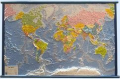 Карта мира рельефная политическая, арт. К14