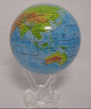 Глобус Mova Globe самовращающийся с физической картой Мира  d=12 см MG-45-RBE