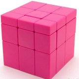 Зеркальный кубик Yisheng розовый