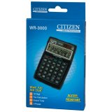 Калькулятор CITIZEN водопыленепроницаемый WR-3000, 12 разрядов, двойное питание, 152x106мм