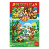 Пазл в наборе 49 элементов, А5, 3 в 1, Веселые друзья, 190*190мм, 49ПЗ5_12799(U164907)