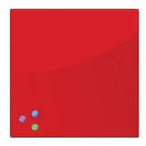 Доска магнитно-маркерная стеклянная BRAUBERG красная, 45х45 см, 3 магнита