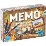 Игра настольная Нескучные игры "Мемо. Картины русских художников", 50 карточек