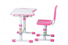 Комплект детские парта и стул трансформеры Sole II Pink Fundesk