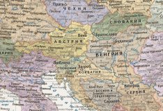 Скатерть "Карта Европы в стиле ретро" 120*145 см