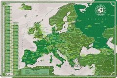 Подтарельник ребристый "Футбольная карта Европы"