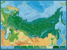 Карта-пазл двусторонняя "Природные зоны и Животные России"