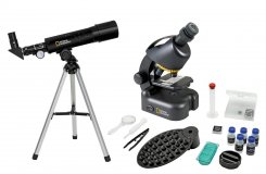Комплект из микроскопа и телескопа Bresser National Geographic, с адаптером для смартфона