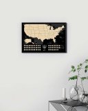 Скретч-карта США Travel Map USA Black 40*60 см