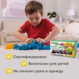 Песок для лепки кинетический BRAUBERG KIDS, 6 цветов, 720 г, 4 формочки, 665090