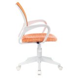Кресло BRABIX "Fly MG-396W", с подлокотниками, пластик белый, сетка, оранжевое с рисунком "Giraffe", 532402, M