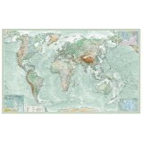 Карта Мира физическая 120 х 200 см, GlobusOff