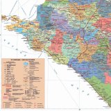 Административная карта Краснодарского края GlobusOff 120 х 120 см