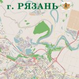 Карта города Рязани GlobusOff 130 х 120 см
