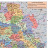 Административная карта Краснодарского края GlobusOff 115 х 115 см