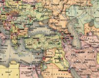 Карта Мира политическая в стиле ретро 115 х 194 см, GlobusOff