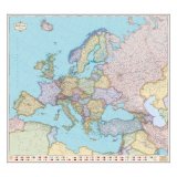 Карта Европы политическая 115 х 125 см, GlobusOff