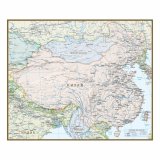 Карта железных дорог Китая 100 x 120 см, GlobusOff