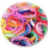 Набор прозрачных резинок для плетения Loom Bands (600 шт), ассорти 8 цветов