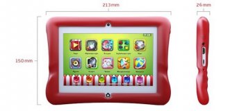 Детский планшетный компьютер от 3-х лет iKids, красный