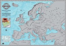 Политическая карта Европы со скретч-слоем, 1:10,5М