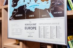 Скретч-карта Европы «Silver» на пластике в тубусе