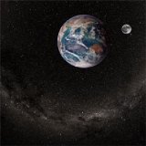 Диск для планетария "Земля и Луна днем"