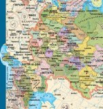 Двухсторонняя политическая карта Россия и Мир, пакетная ламинация