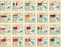 Политическая карта Мира на английском языке, 1:25млн