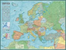 Политическая карта Европы, 1:4,6М на рейках
